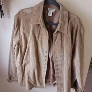 Coldwater Creek Plus Size 3X Leather Jacket